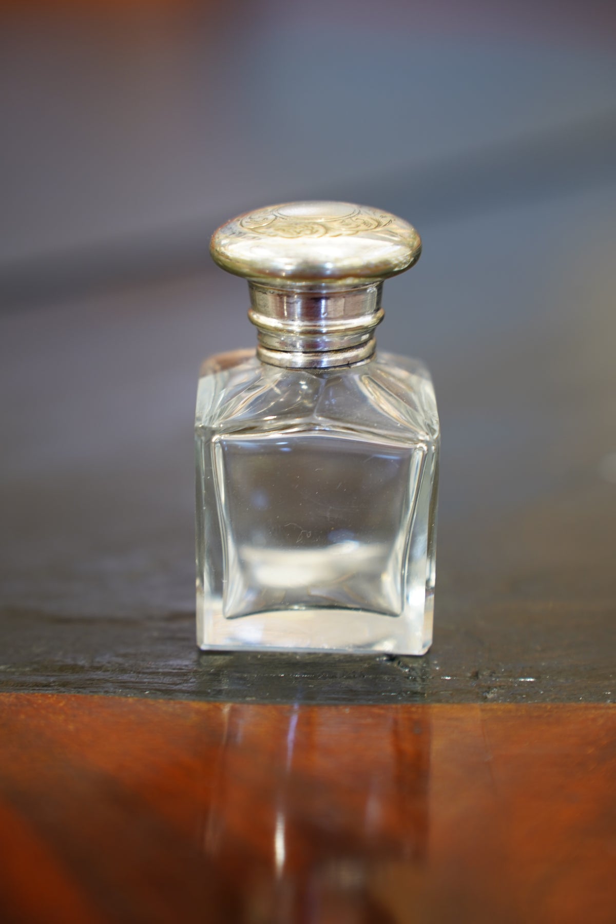 Antique Victorian Black Cased Perfume Bottle Set