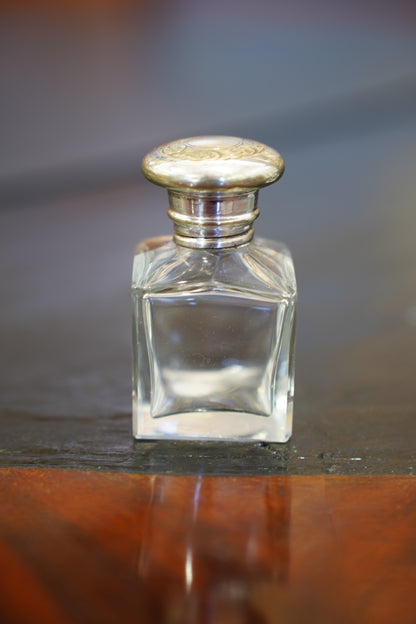 Antique Victorian Black Cased Perfume Bottle Set