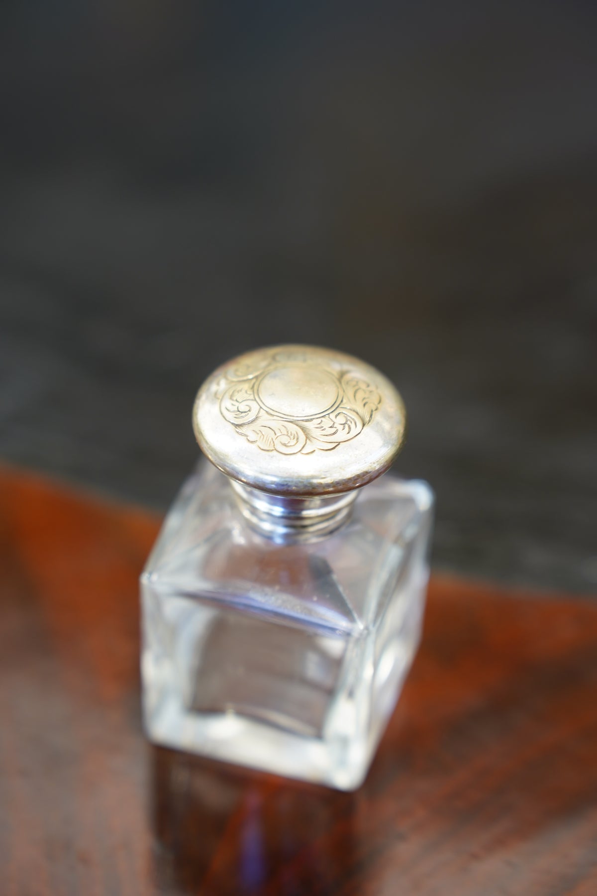 Antique Victorian Black Cased Perfume Bottle Set