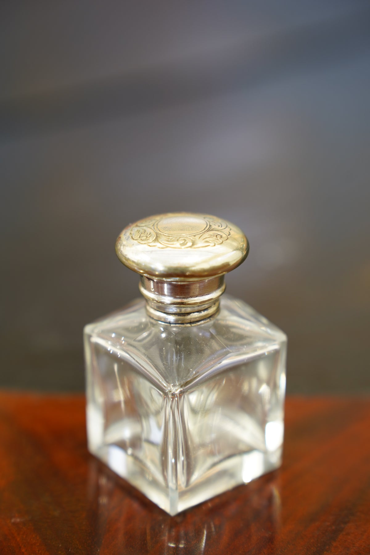 Antique Victorian Black Cased Perfume Bottle Set