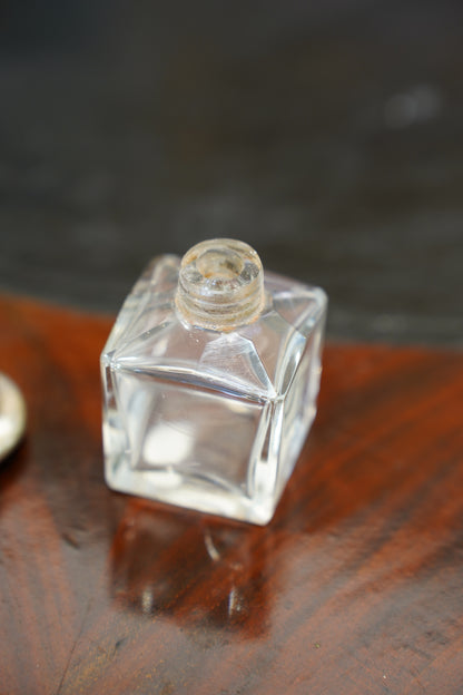 Antique Victorian Black Cased Perfume Bottle Set