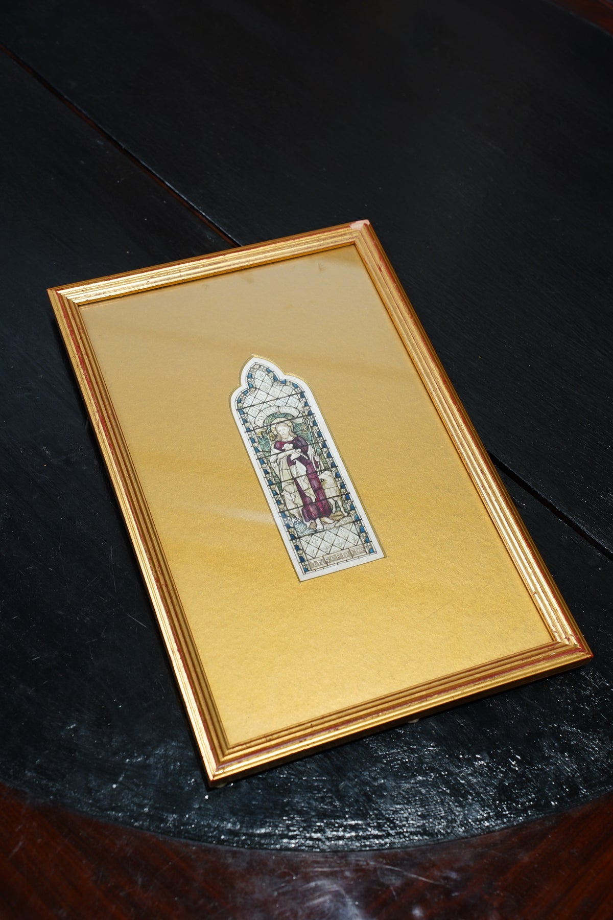 Antique Good Shepherd Stained Glass Window Design, Circa 1905