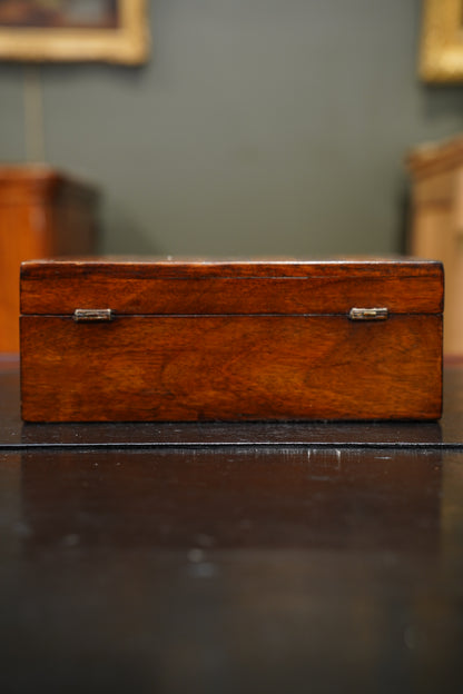 Antique Striped Rosewood Jewelry Box