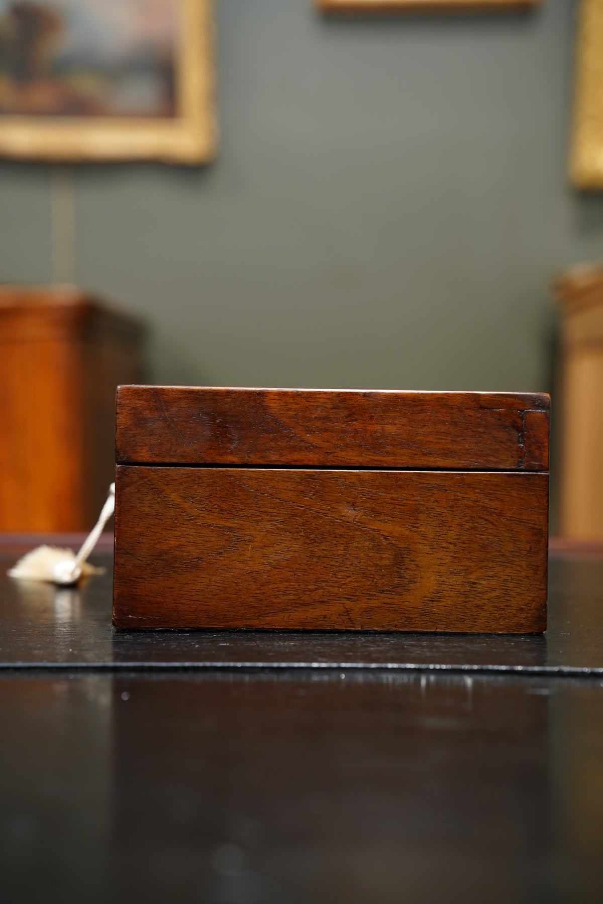 Antique Striped Rosewood Jewelry Box