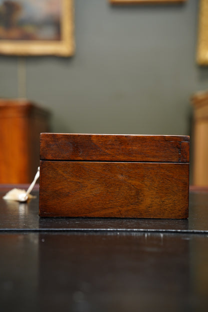 Antique Striped Rosewood Jewelry Box