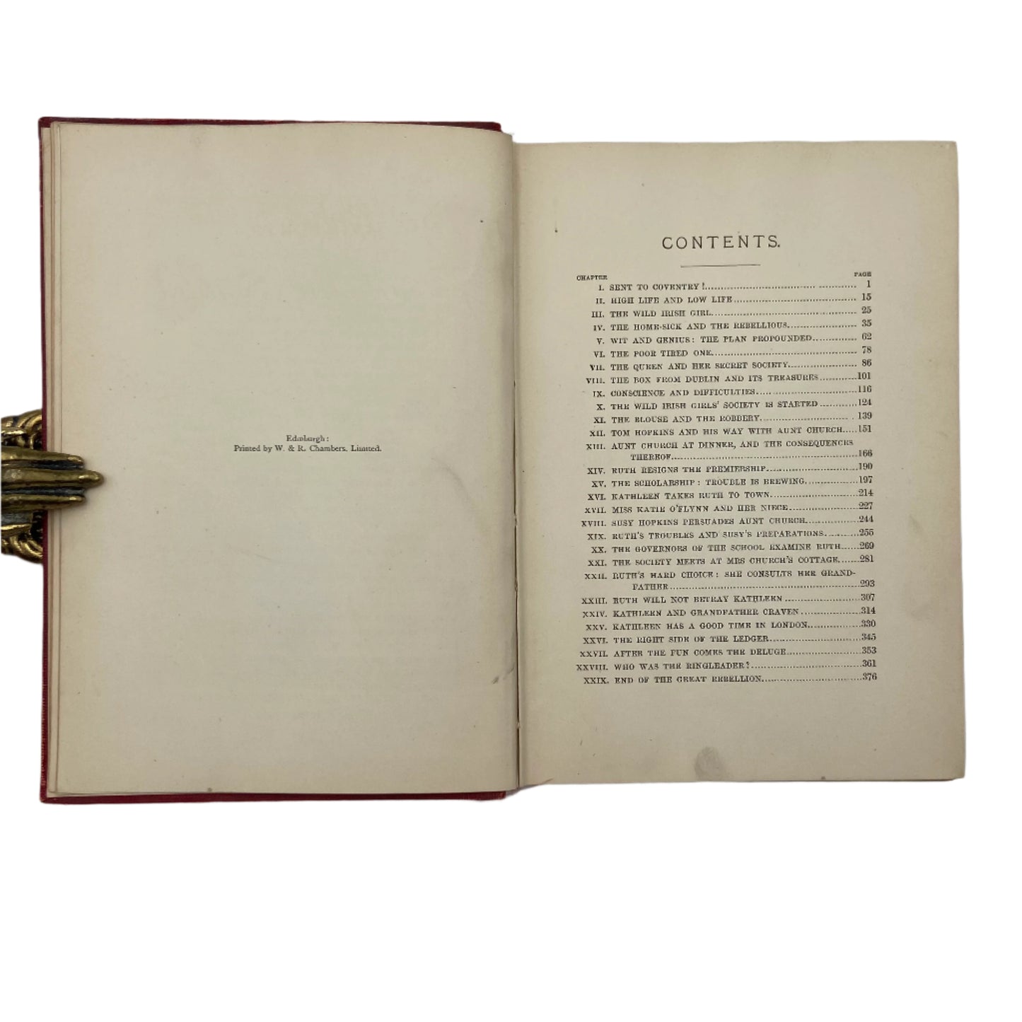 1902 "The Rebel of the School" Red Cloth Book