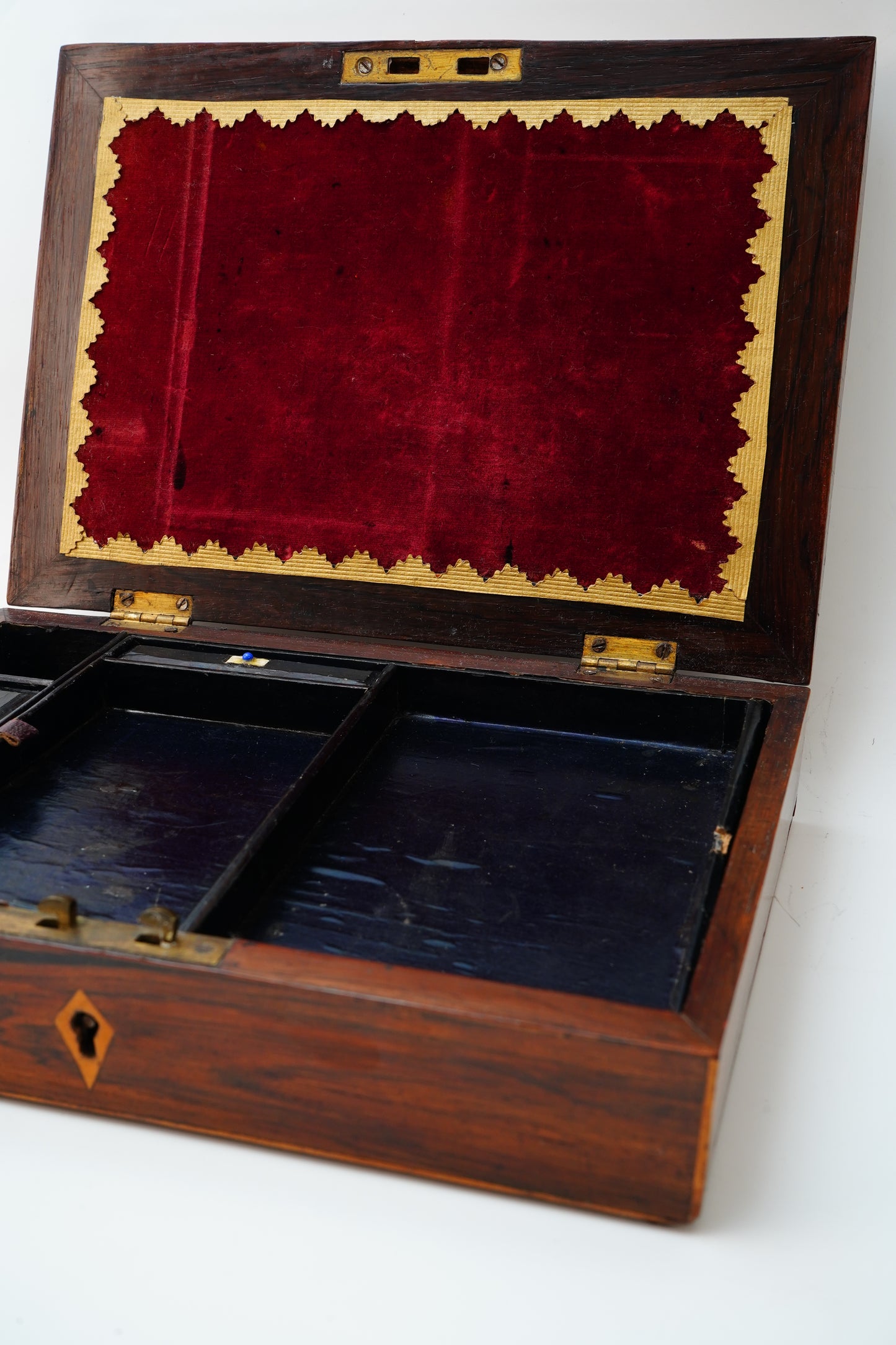 19th Century Antique Parquetry Inlaid Writing Box