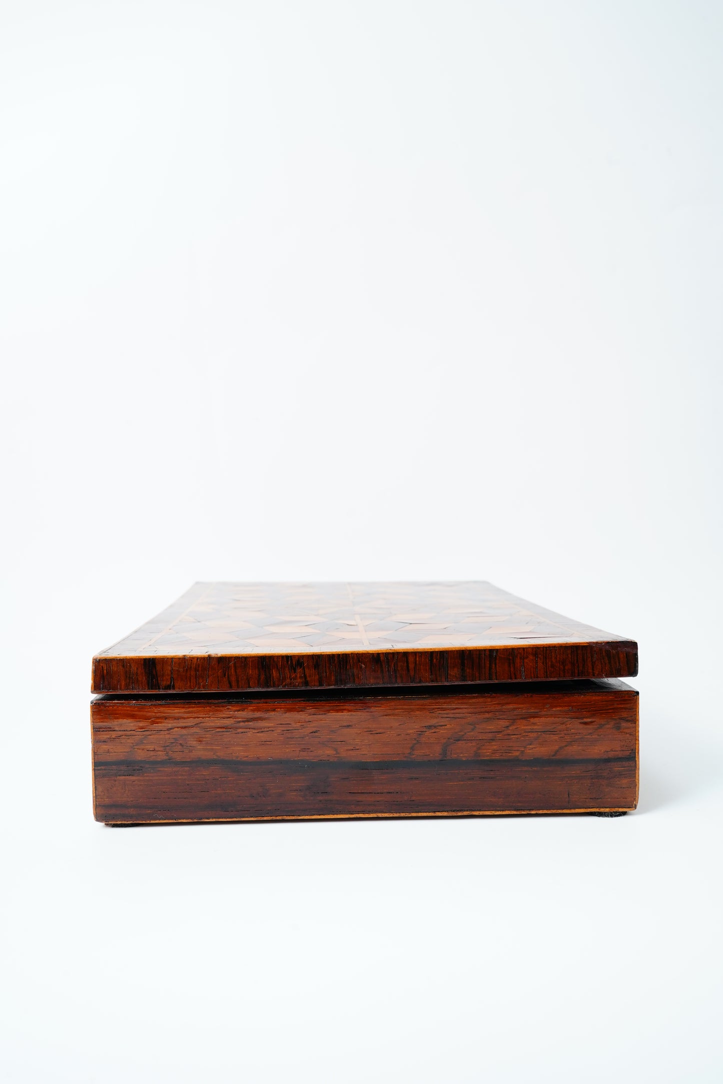 19th Century Antique Parquetry Inlaid Writing Box