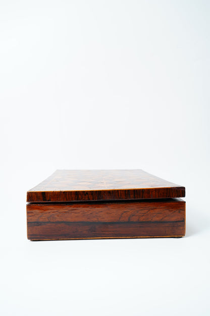 19th Century Antique Parquetry Inlaid Writing Box