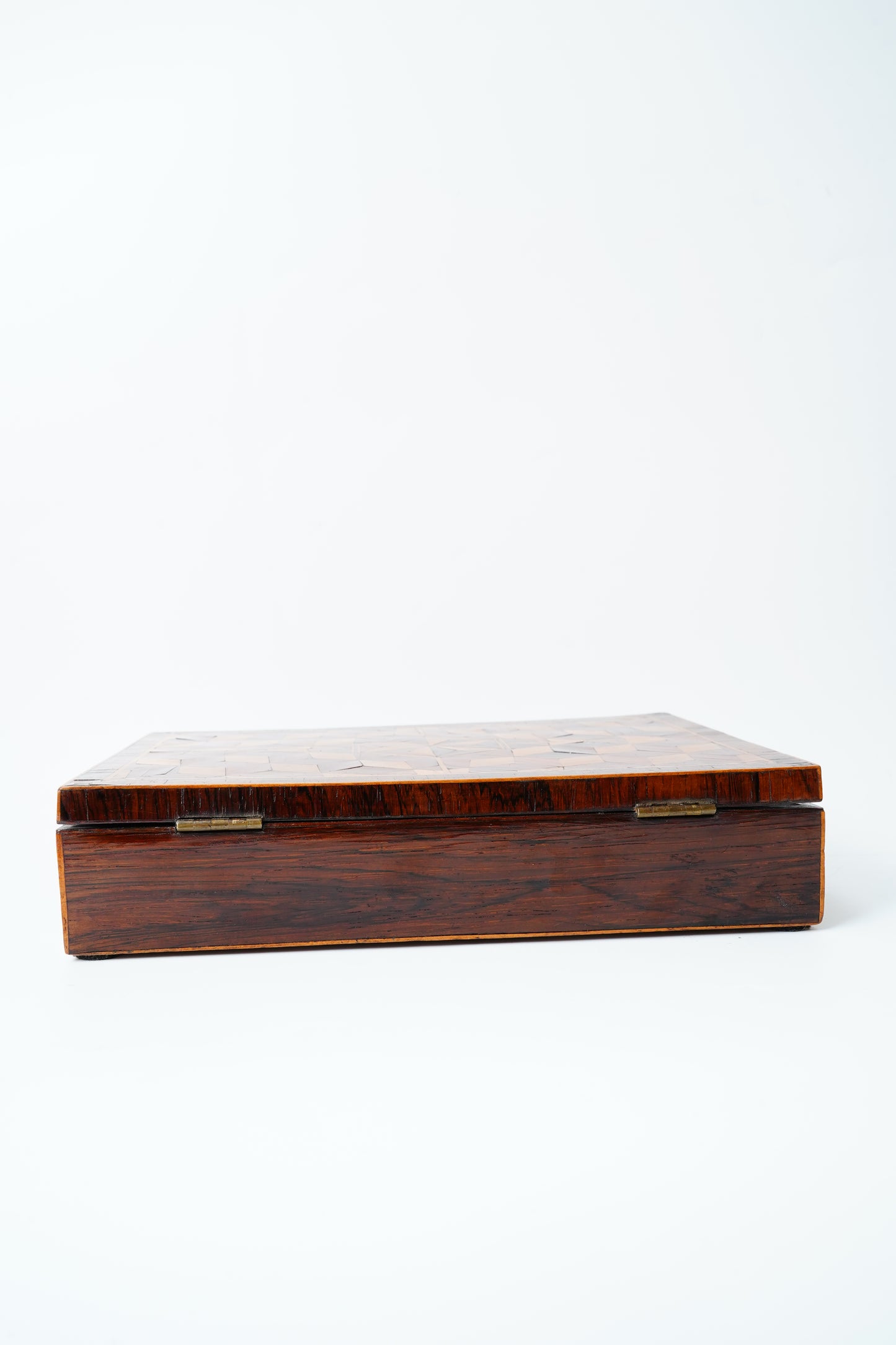 19th Century Antique Parquetry Inlaid Writing Box