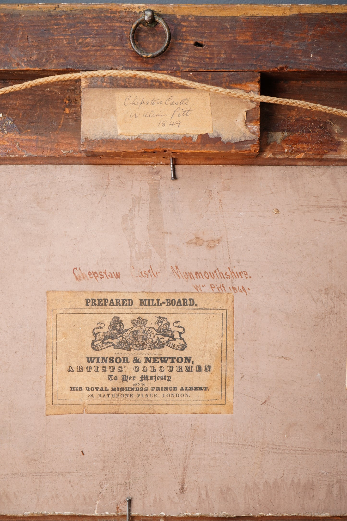 *Reserved for Beverly* Antique Victorian Oil Painting English Landscape Castle Ruins Gilt Frame