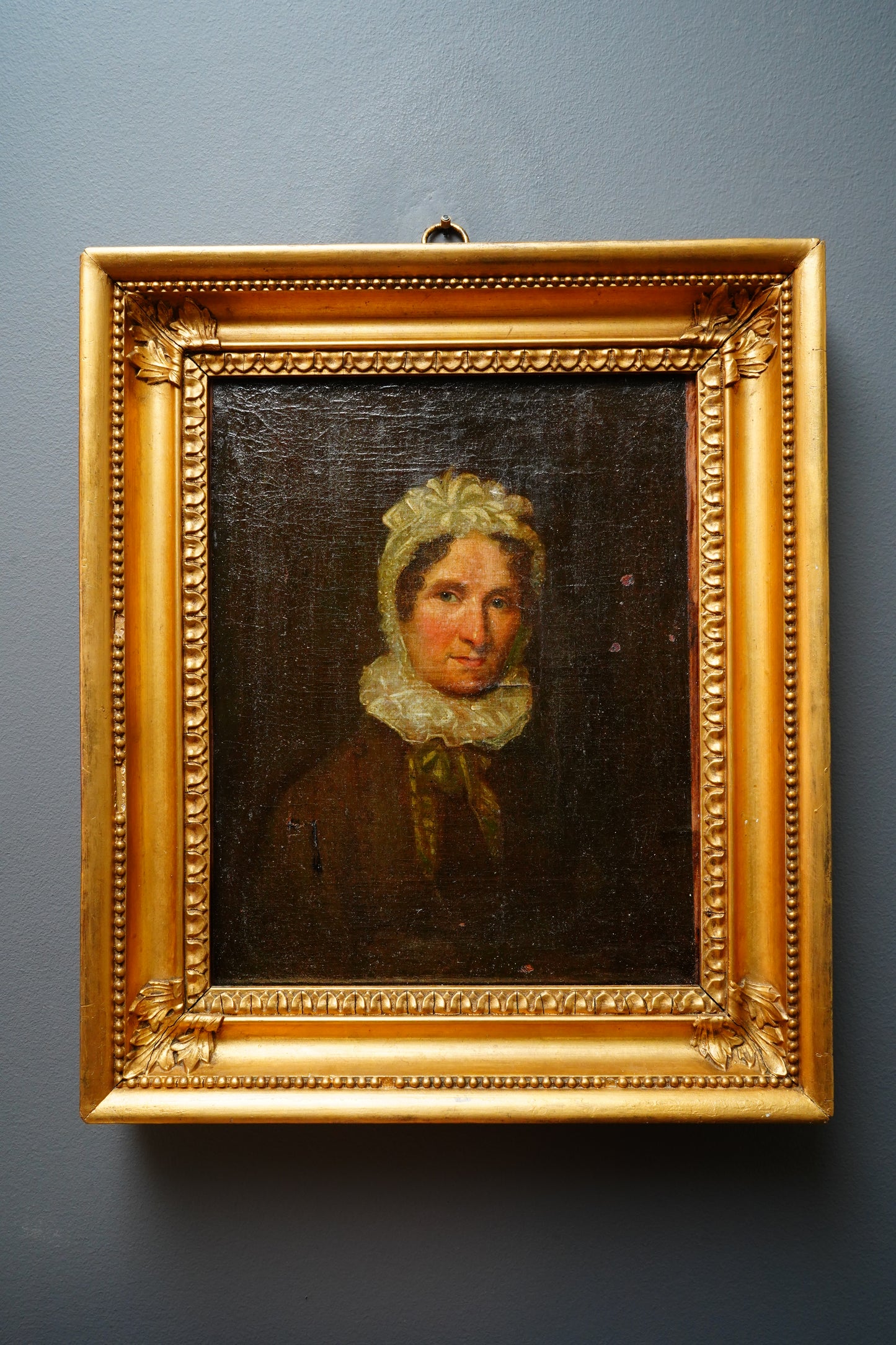 British Portrait of Caroline Gilde Hammond, Oil on Canvas, Circa 1795 to 1835
