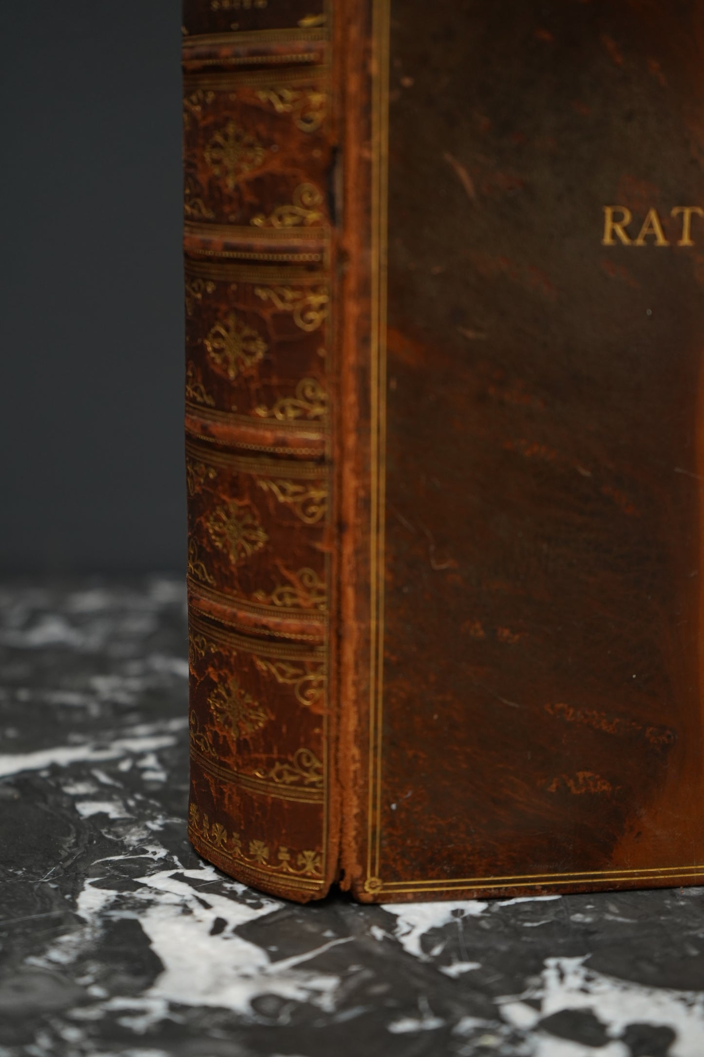 1903 " The Roll-Call of Westminster Abbey " Brown Tree Calf Leather Book