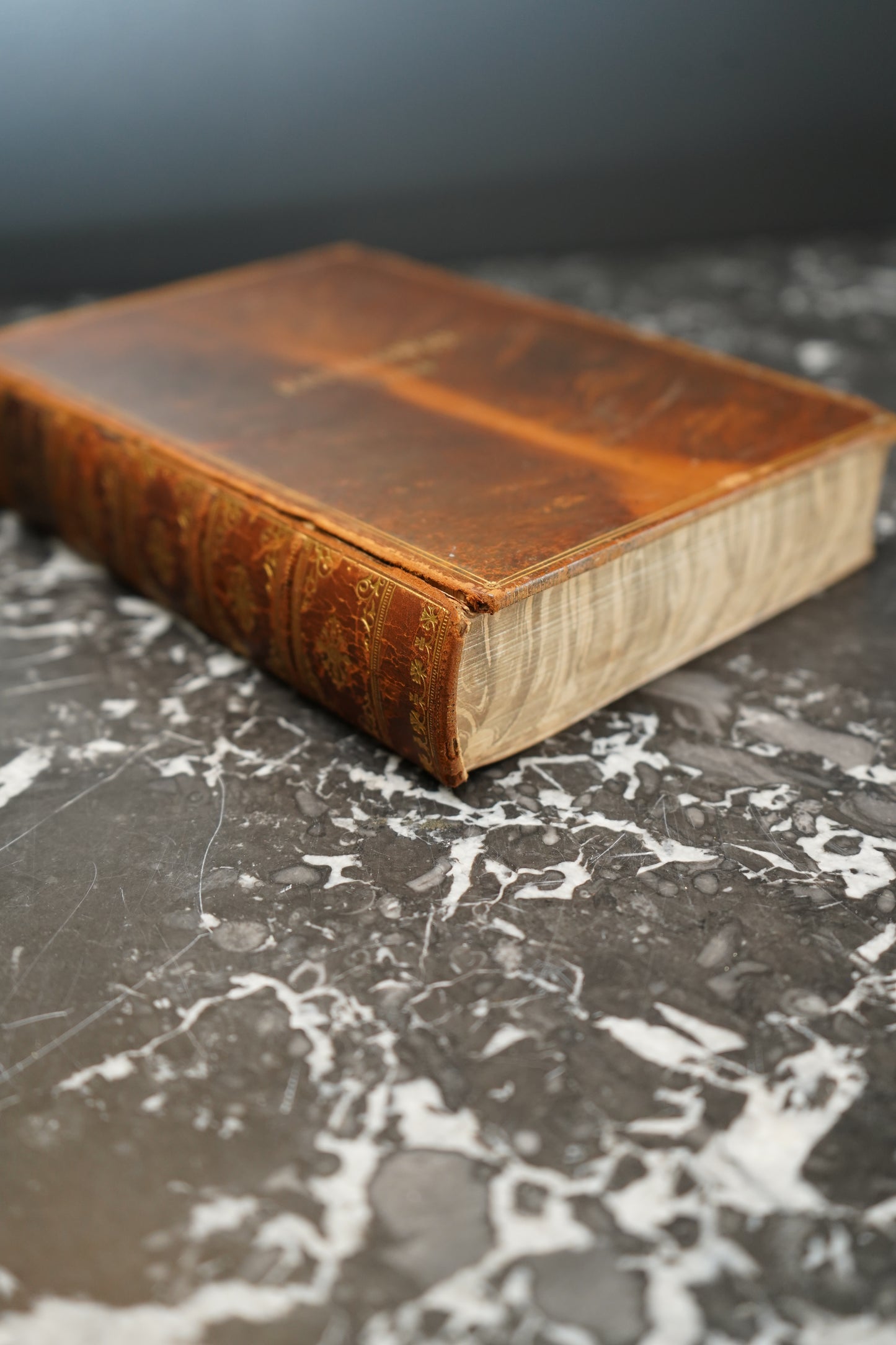 1903 " The Roll-Call of Westminster Abbey " Brown Tree Calf Leather Book