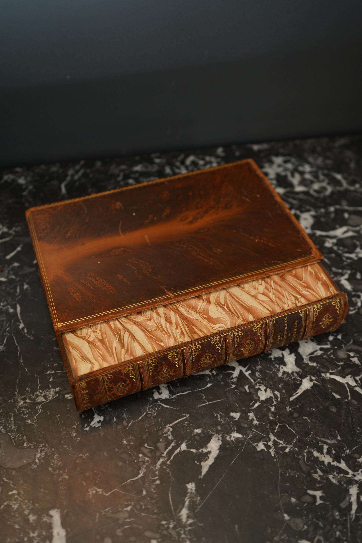 1903 " The Roll-Call of Westminster Abbey " Brown Tree Calf Leather Book