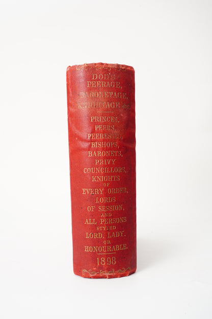 1898 Dod's Peerage Baronetage Knightage Victorian Red Cloth