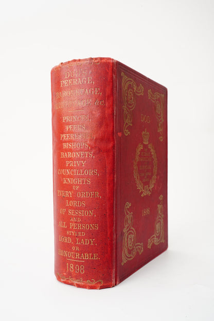1898 Dod's Peerage Baronetage Knightage Victorian Red Cloth