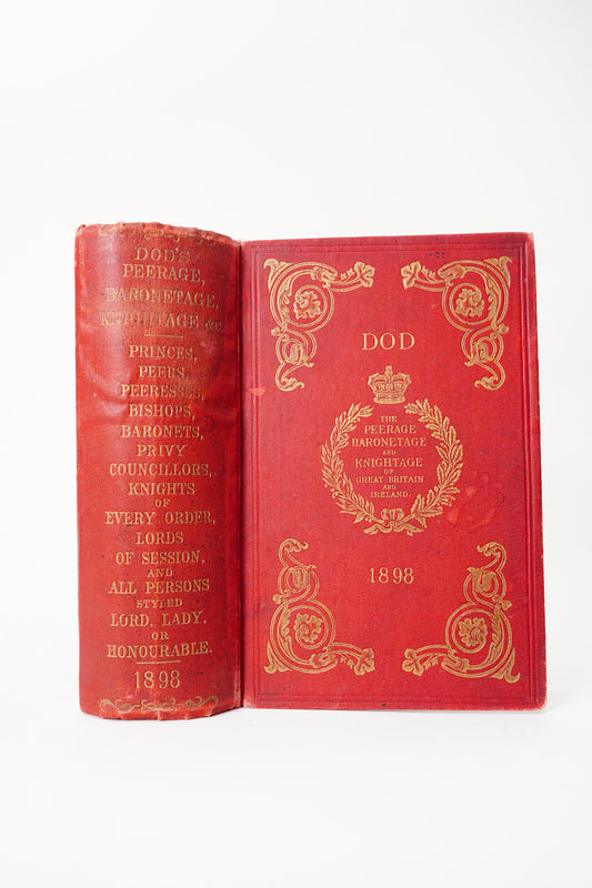 1898 Dod's Peerage Baronetage Knightage Victorian Red Cloth