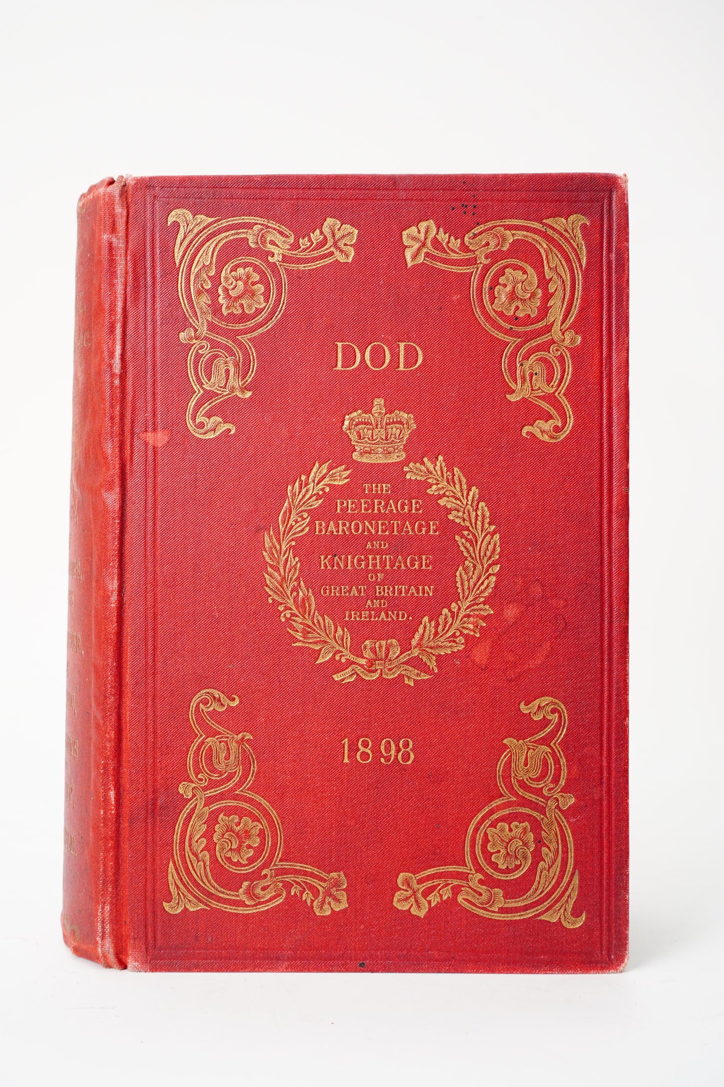 1898 Dod's Peerage Baronetage Knightage Victorian Red Cloth