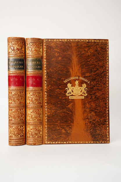 1882 Charles Kingsley Letters Memoirs Prize Binding 2 Vols