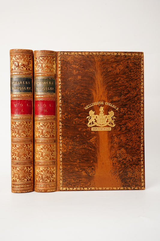 1882 Charles Kingsley Letters Memoirs Prize Binding 2 Vols