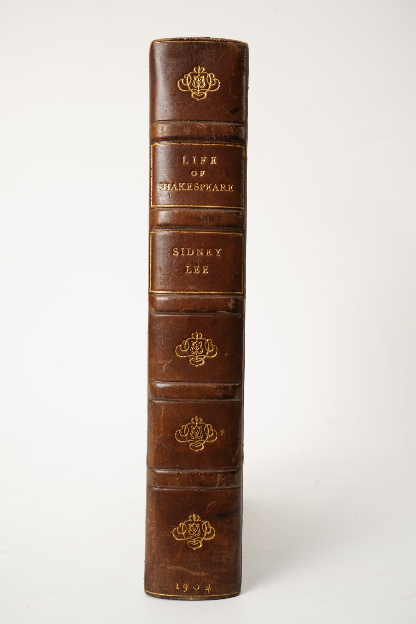 1904 Life of William Shakespeare Half Leather Biography