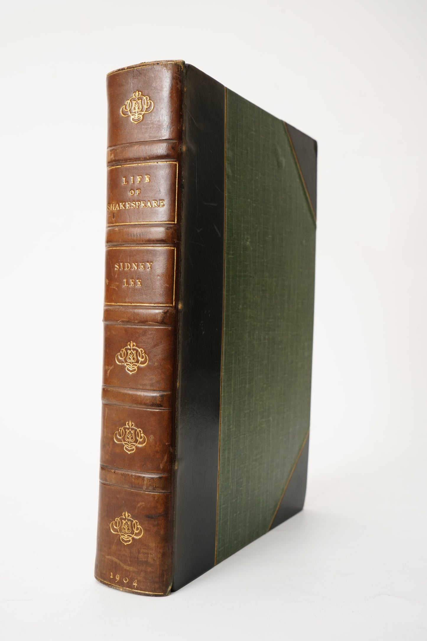 1904 Life of William Shakespeare Half Leather Biography