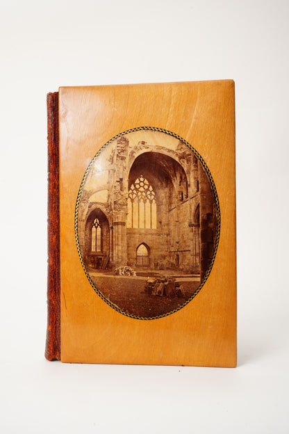 1874 Lady of the Lake Walter Scott Half Leather Wood Binding