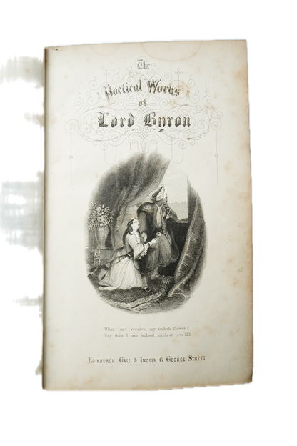 Illustrated Victorian Lord Byron Poetry Book Full Leather