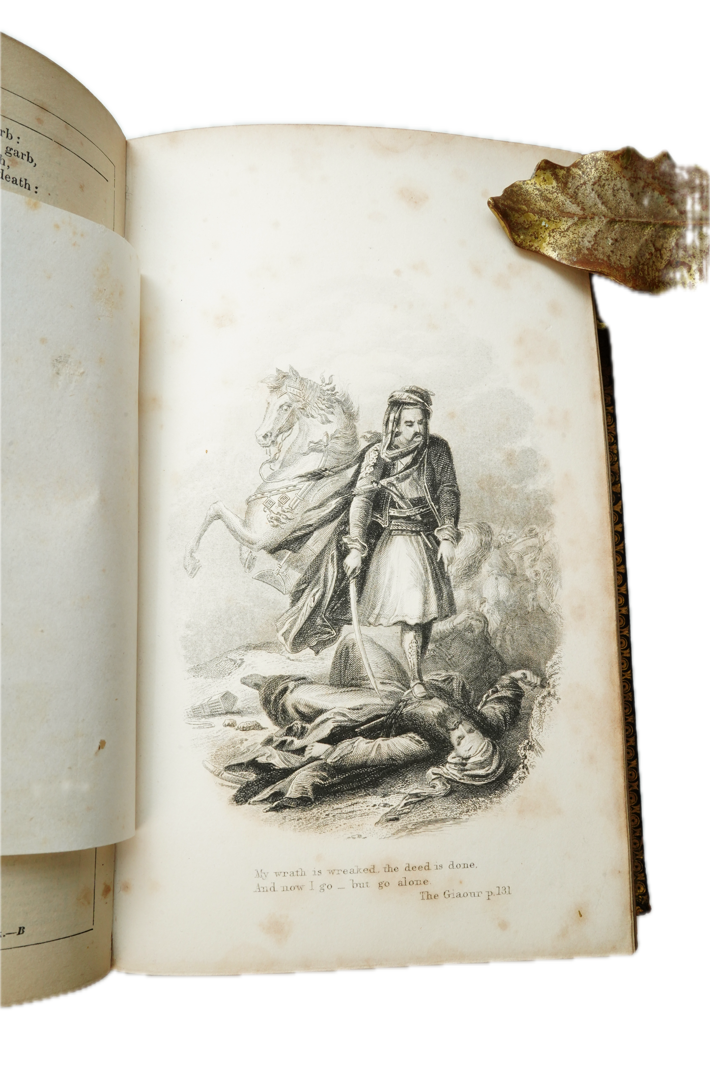 Illustrated Victorian Lord Byron Poetry Book Full Leather