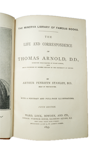 1893 Life and Correspondence of Thomas Arnold Biography Prize Binding