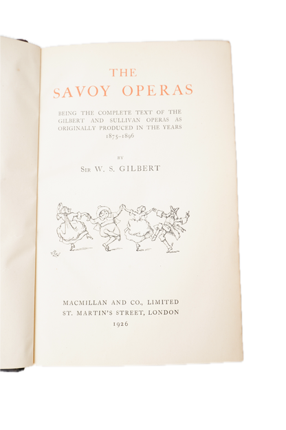 1926 Savoy Operas W. S. Gilbert Half Leather
