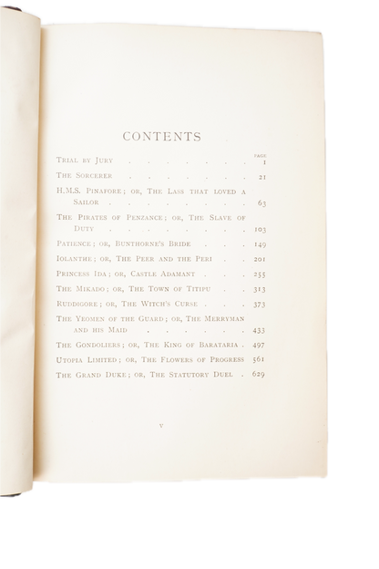 1926 Savoy Operas W. S. Gilbert Half Leather