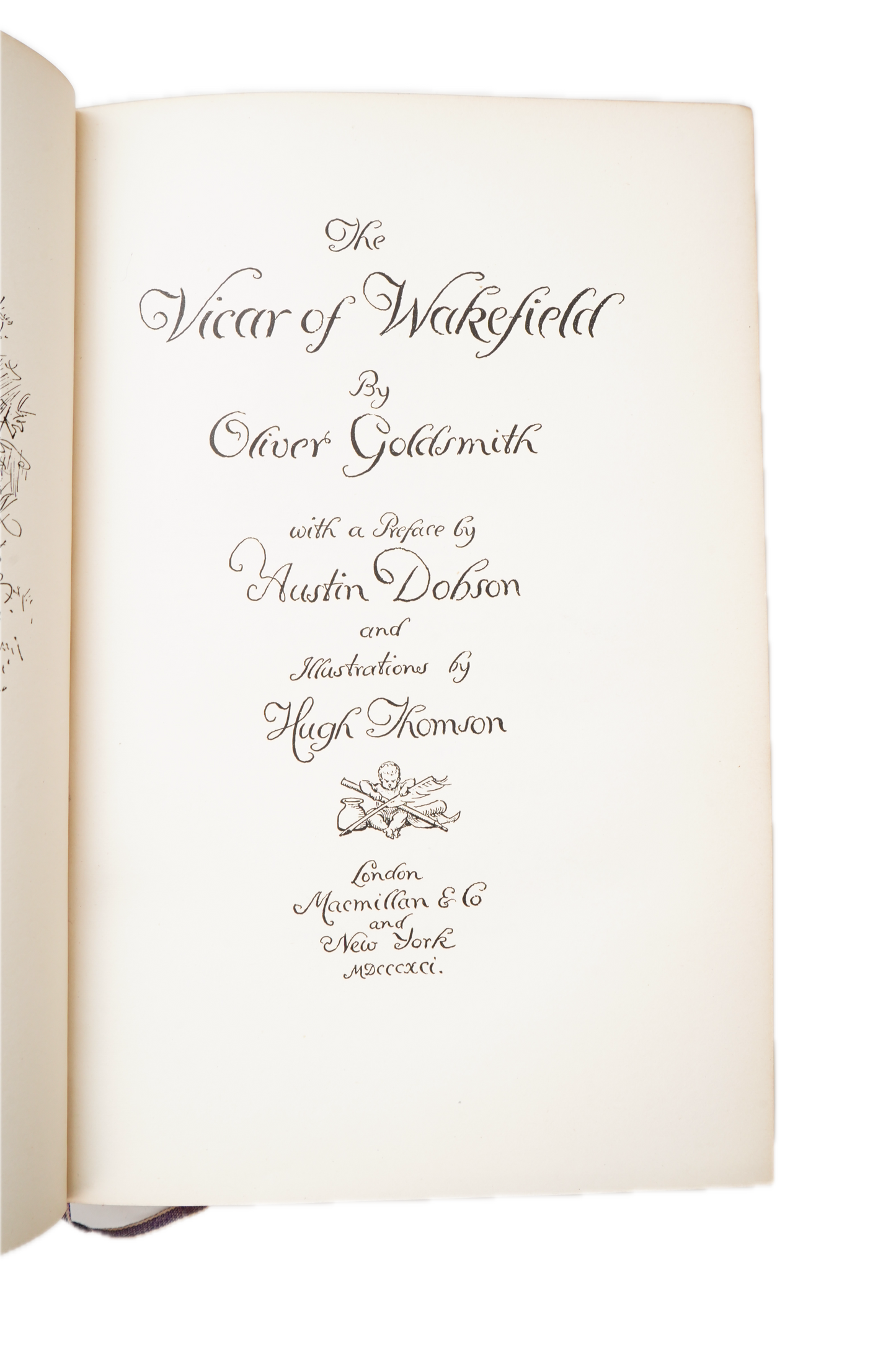 1890 Vicar of Wakefield Hugh Thomson Half Leather
