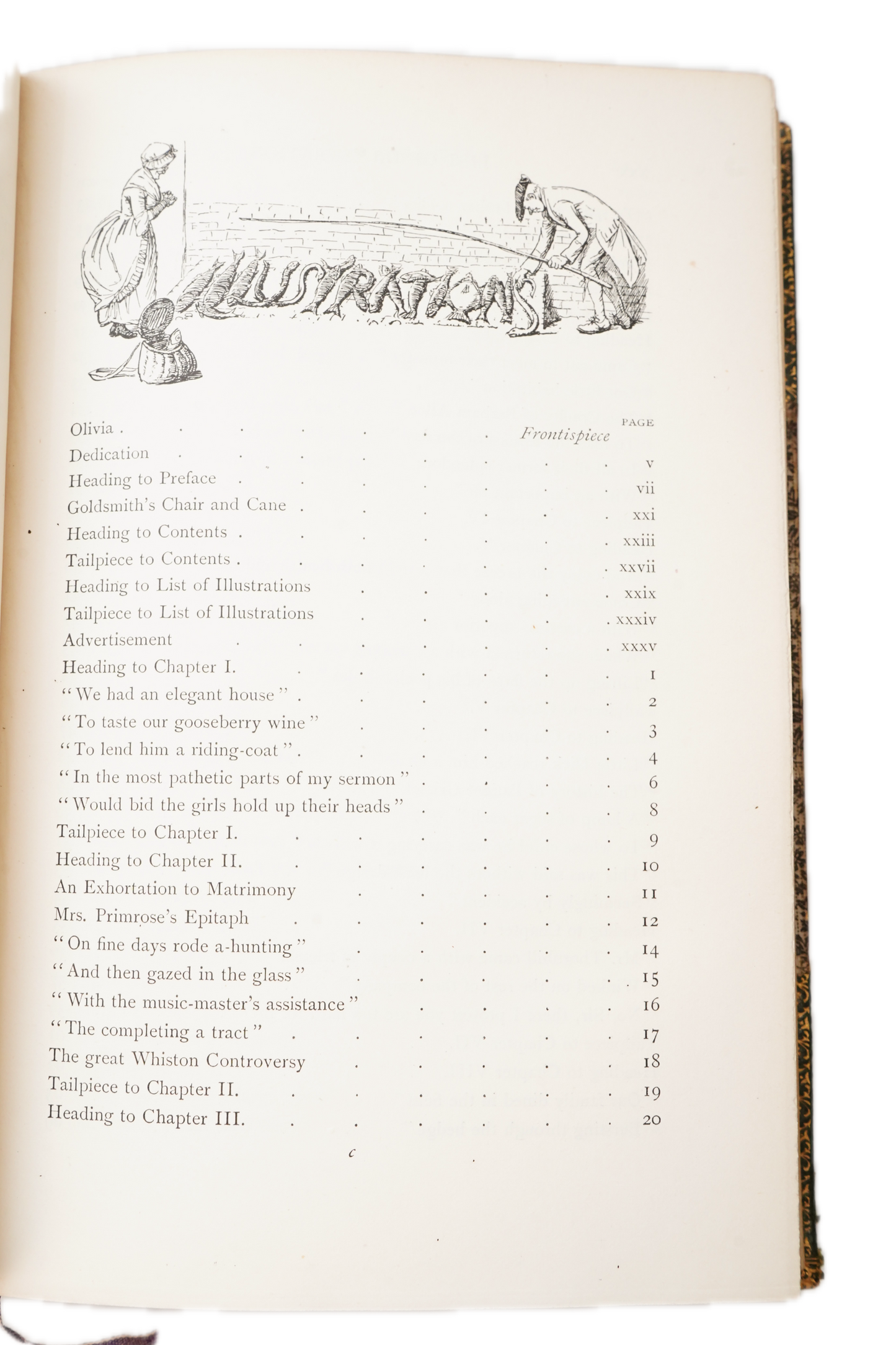 1890 Vicar of Wakefield Hugh Thomson Half Leather