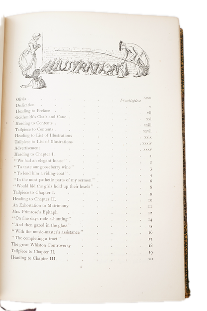 1890 Vicar of Wakefield Hugh Thomson Half Leather