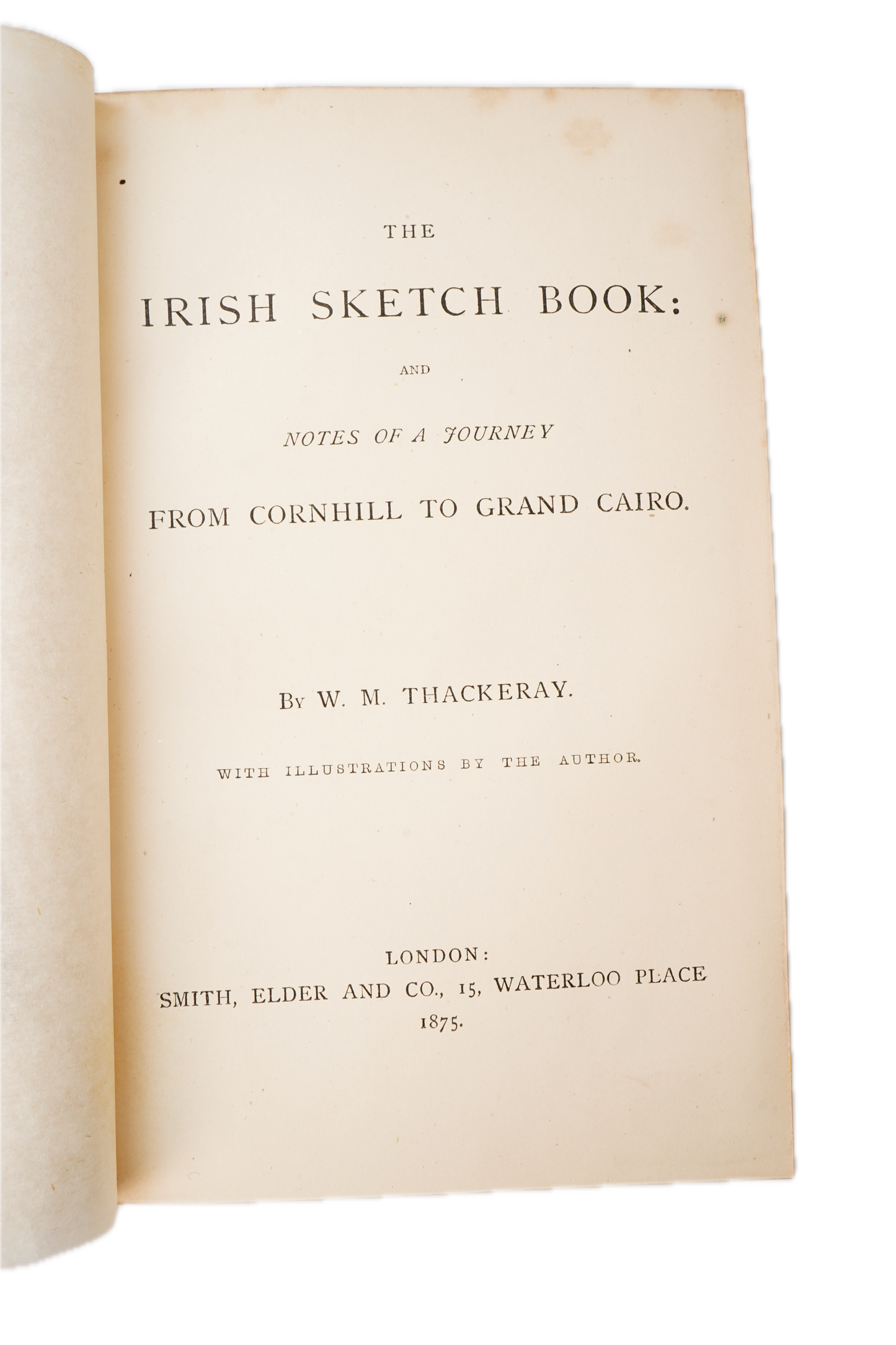 1875 Thackeray Irish Sketch Book