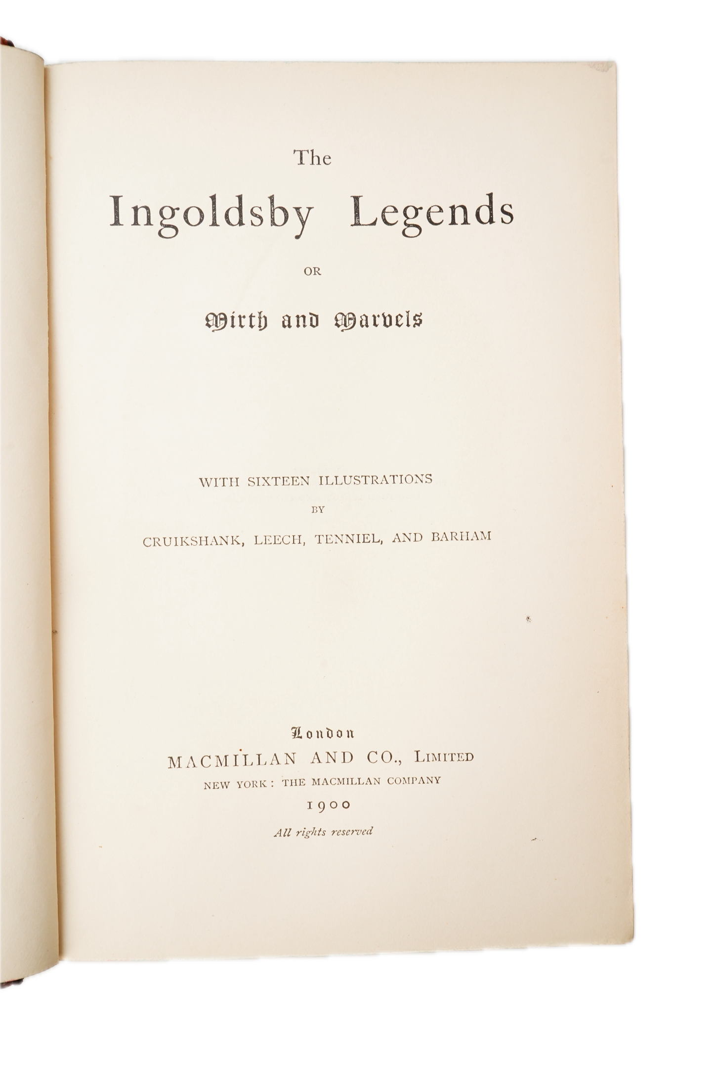 1900 Ingoldsby Legends Illustrated Half Leather Folklore Book