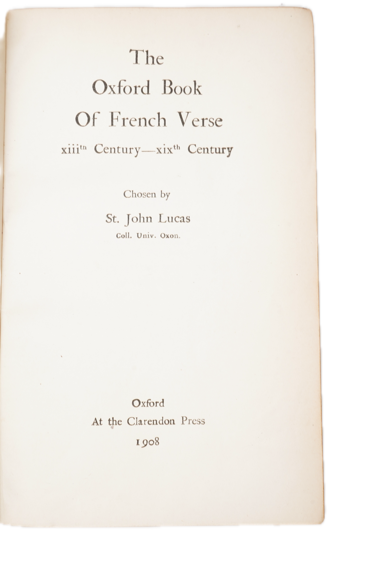 1908 Oxford Book of French Verse Fine Leather Poetry