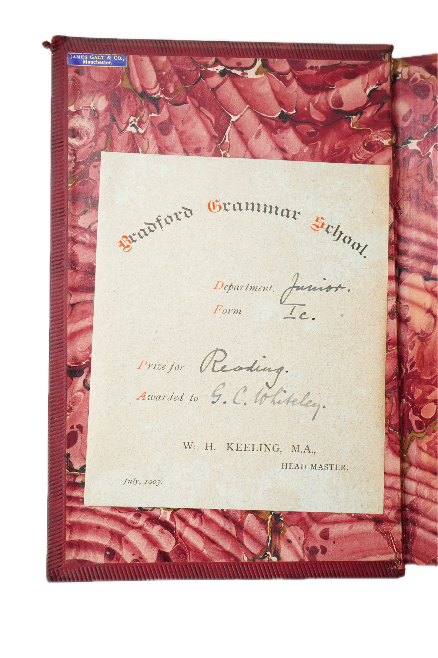 1901 Writings of James Anthony Froude Prize Binding