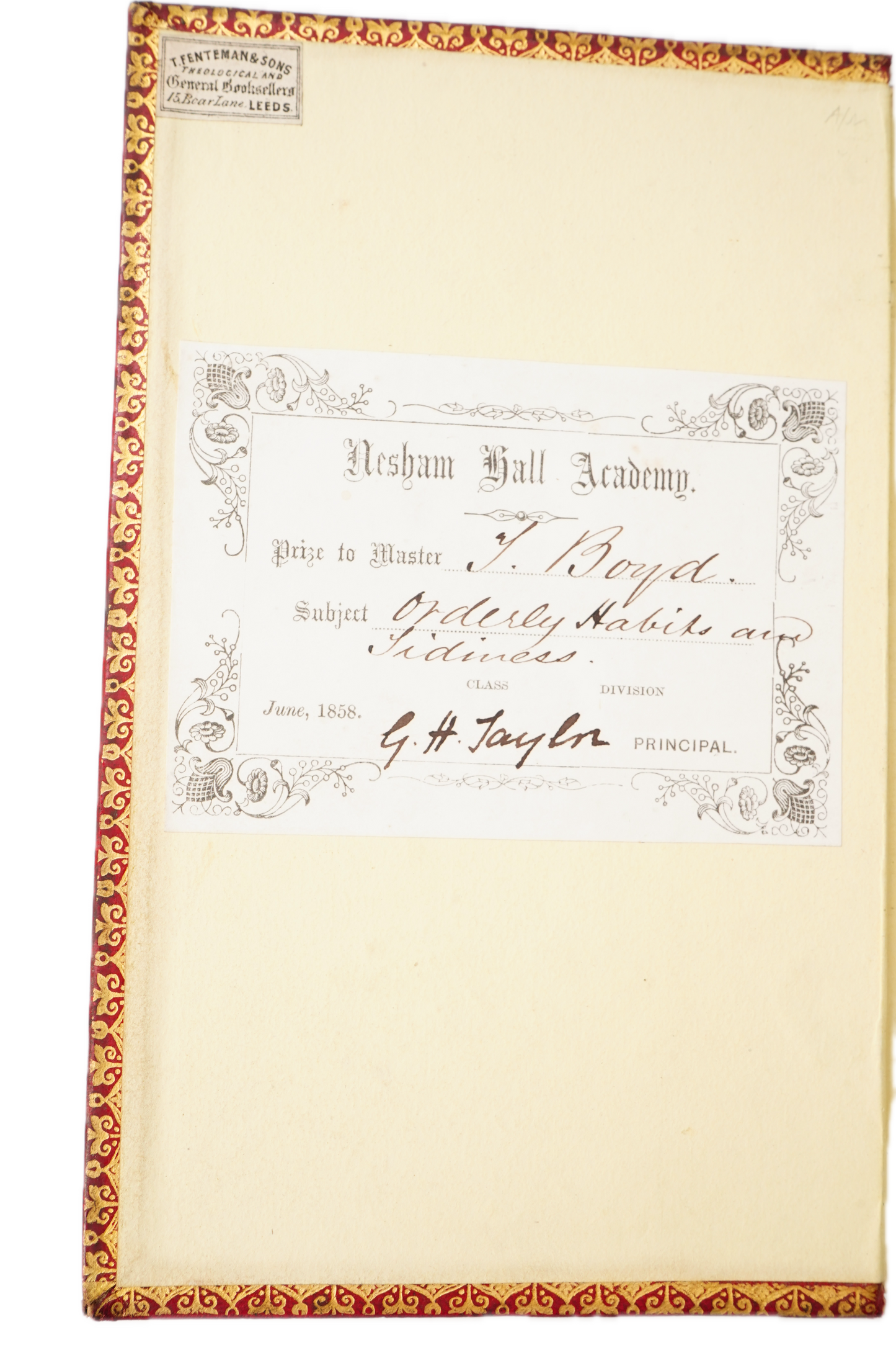 1858 George Crabbe Poetical Works Prize Binding