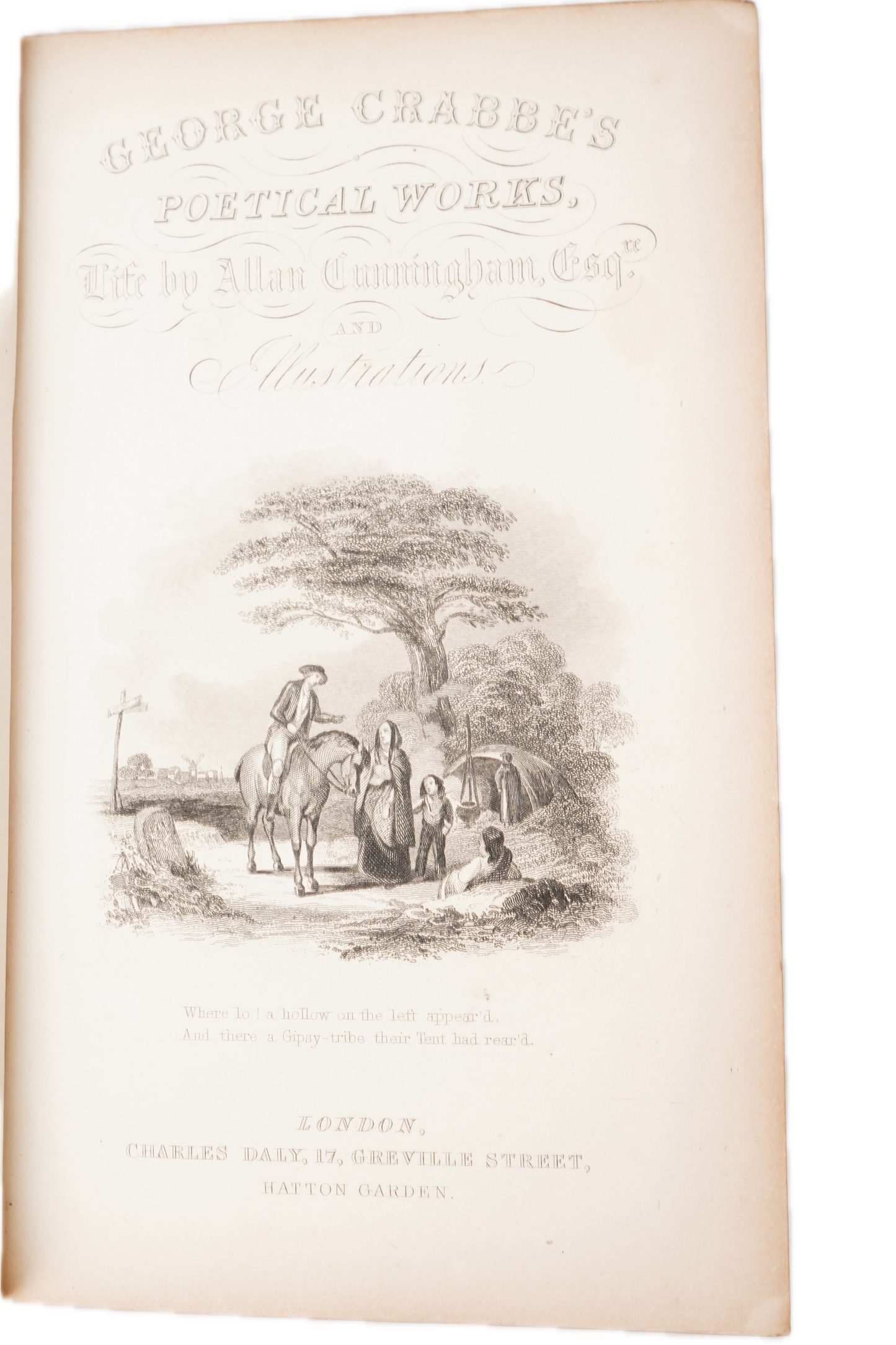 1858 George Crabbe Poetical Works Prize Binding