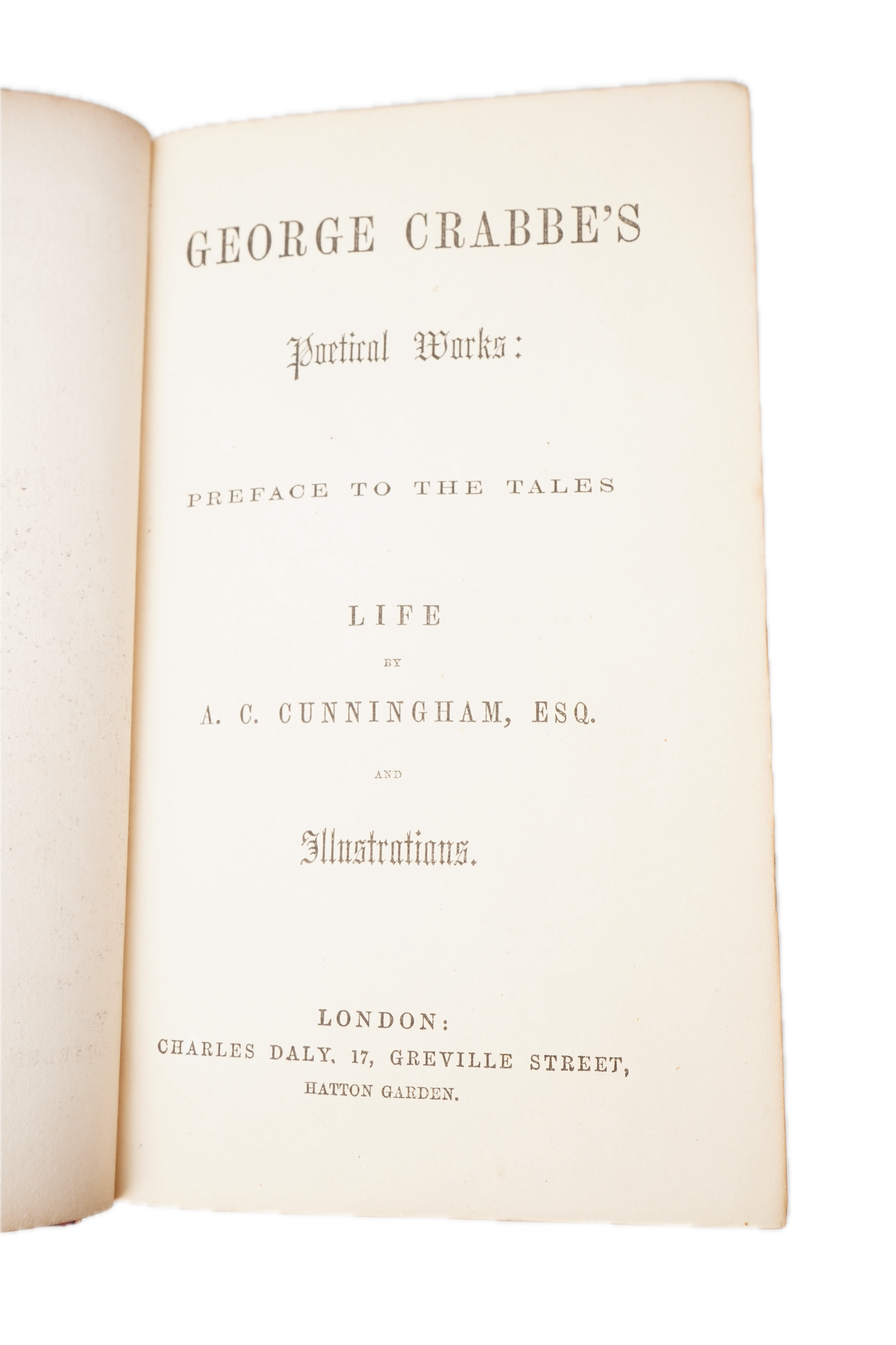 1858 George Crabbe Poetical Works Prize Binding