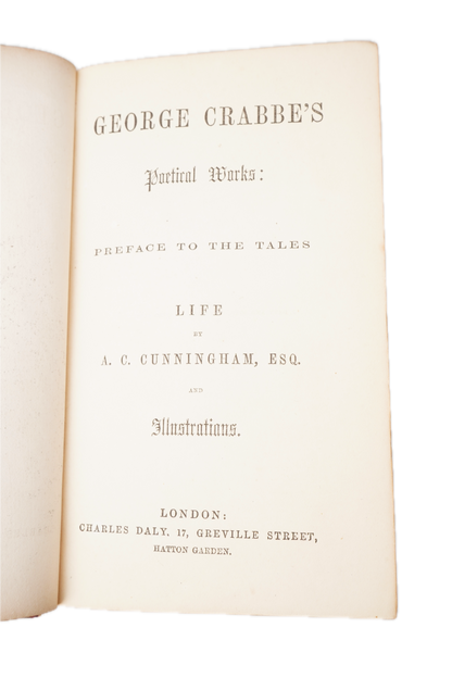 1858 George Crabbe Poetical Works Prize Binding