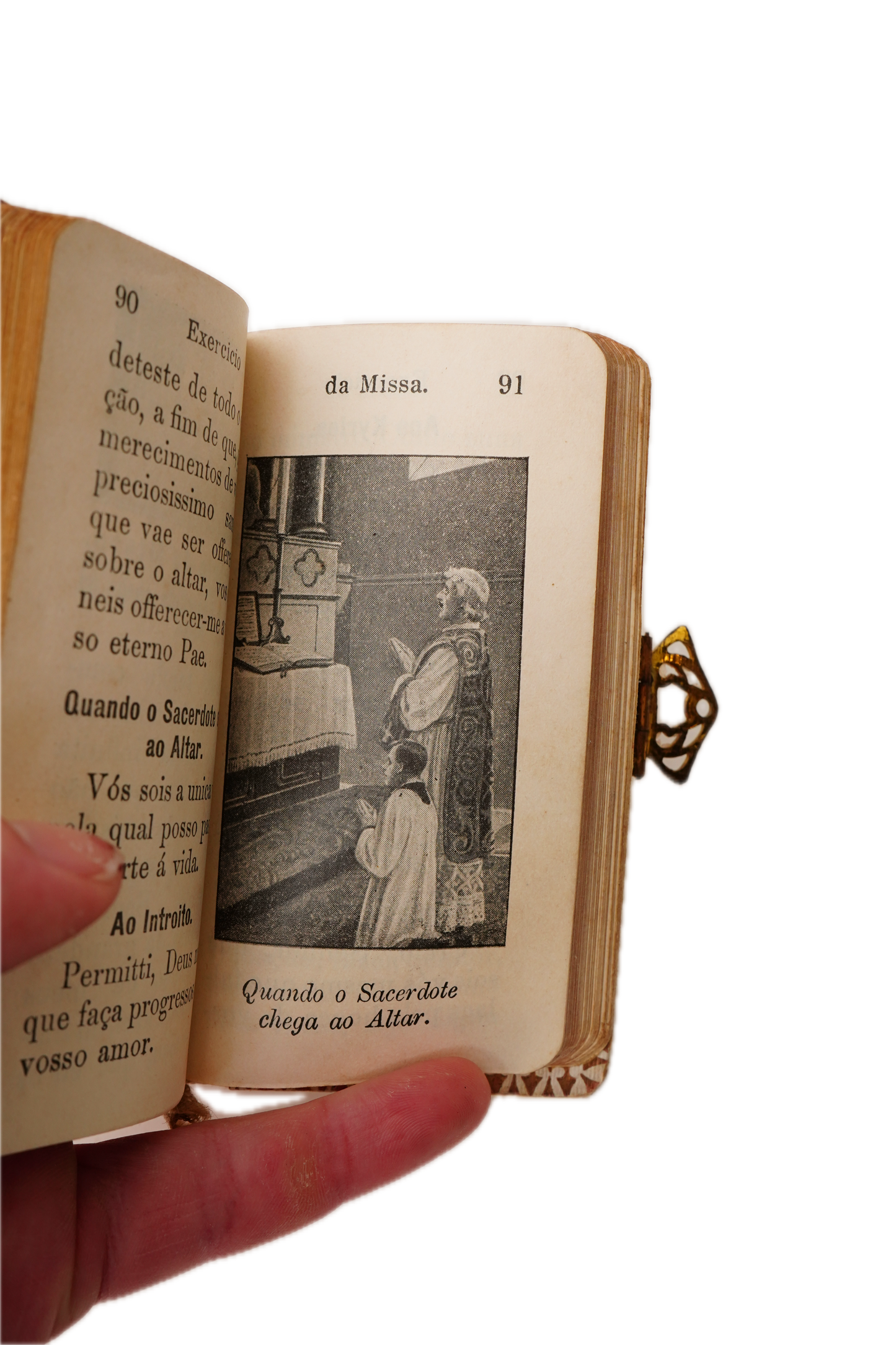 Antique Portuguese First Communion Prayer Book c. 1926 Miniature Religious