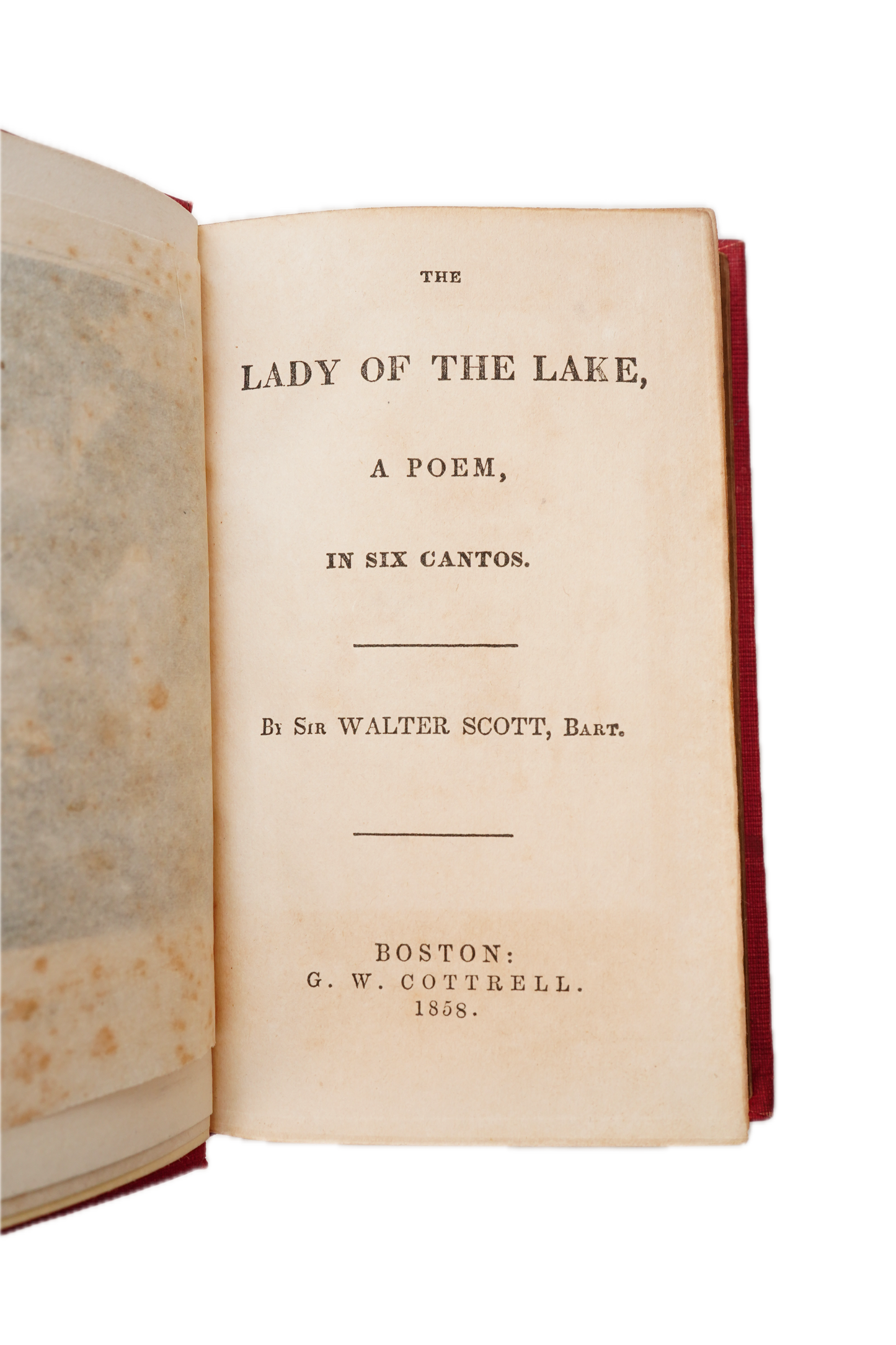 1858 Lady of the Lake Sir Walter Scott Miniature Poetry Book