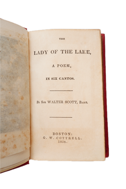 1858 Lady of the Lake Sir Walter Scott Miniature Poetry Book