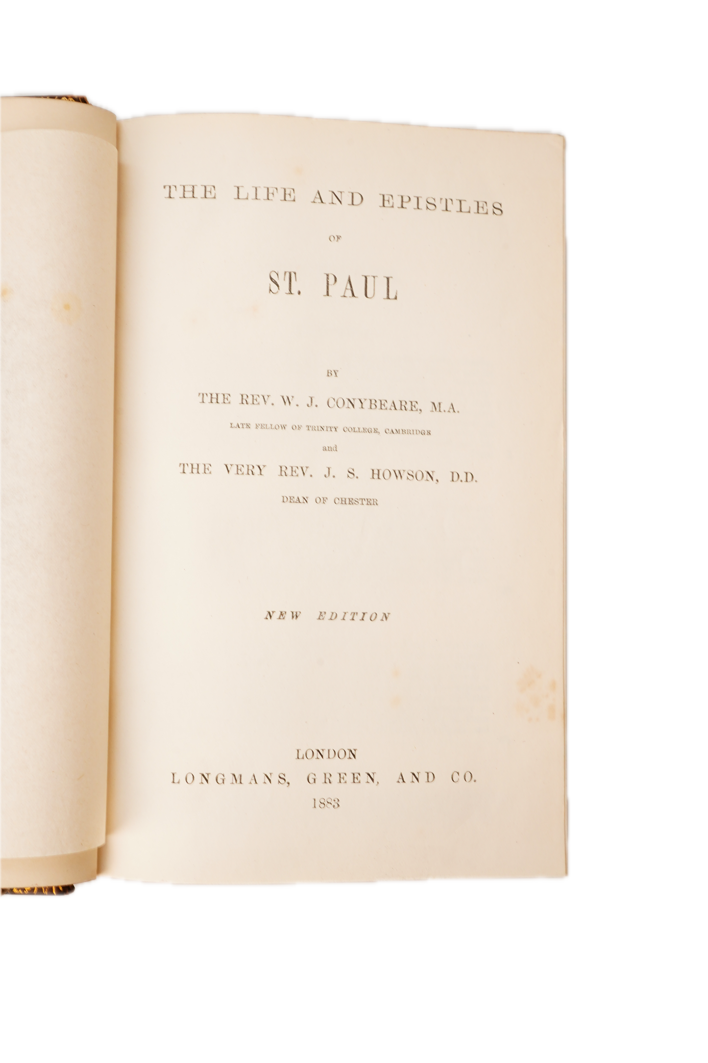 1883 St. Paul Biography Theology Full Leather Prize Binding