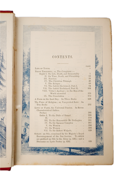 Edward Young Poetical Works Illustrated Poetry Book