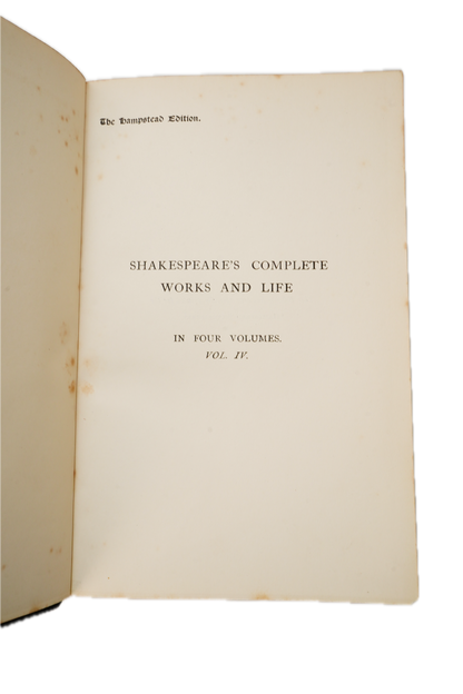 1904 Life of William Shakespeare Half Leather Biography
